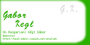 gabor kegl business card